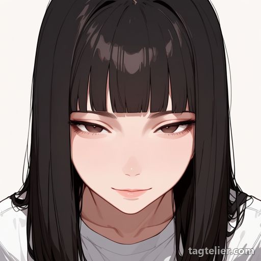 細めた目（narrowed_eyes）で生成したAIイラストの見本