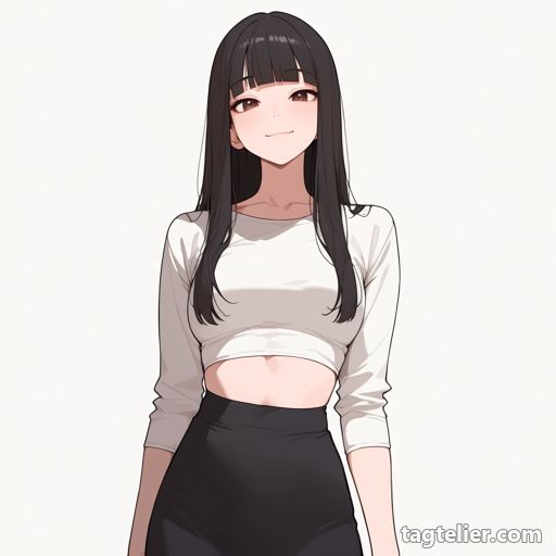 へそカット（navel cutout）で生成したAIイラストの見本