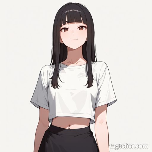 へそピアス（navel_piercing）で生成したAIイラストの見本
