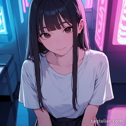 ネオン（neon lights）で生成したAIイラストの見本