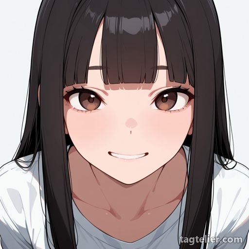 引きつった笑み（nervous_smile）で生成したAIイラストの見本