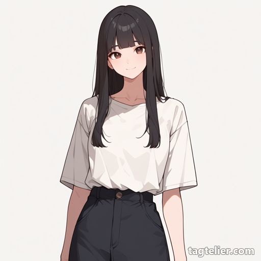 帽子なし（no_headwear）で生成したAIイラストの見本