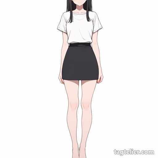 靴なし（no_shoes）で生成したAIイラストの見本