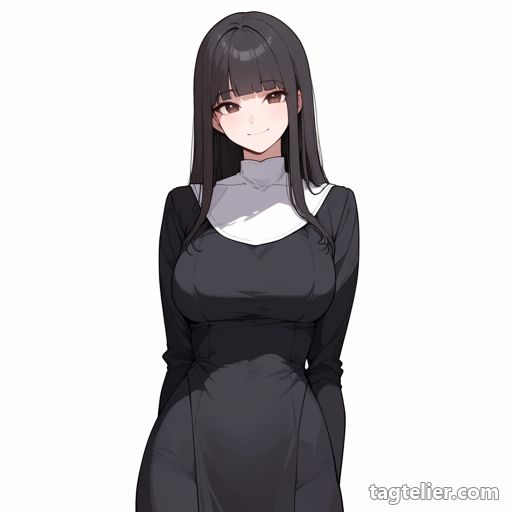 修道女（nun）で生成したAIイラストの見本