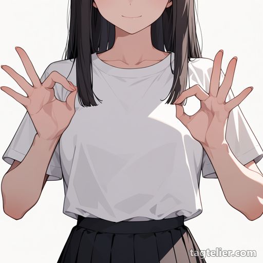 OKサイン（ok sign）で生成したAIイラストの見本