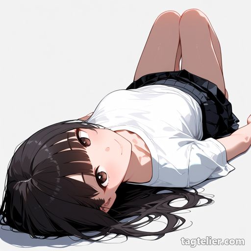 仰向け（on back）で生成したAIイラストの見本