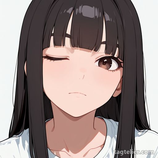 片目閉じ（one_eye_closed）で生成したAIイラストの見本