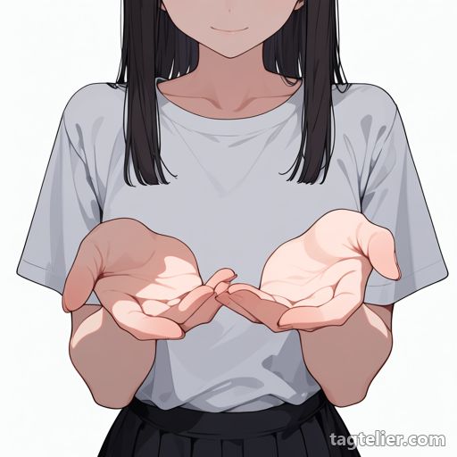開いた手（open hand）で生成したAIイラストの見本