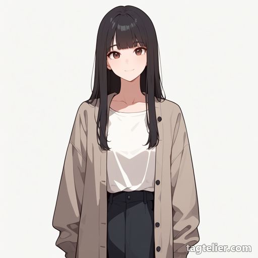 前開きのジャケット（open_jacket）で生成したAIイラストの見本