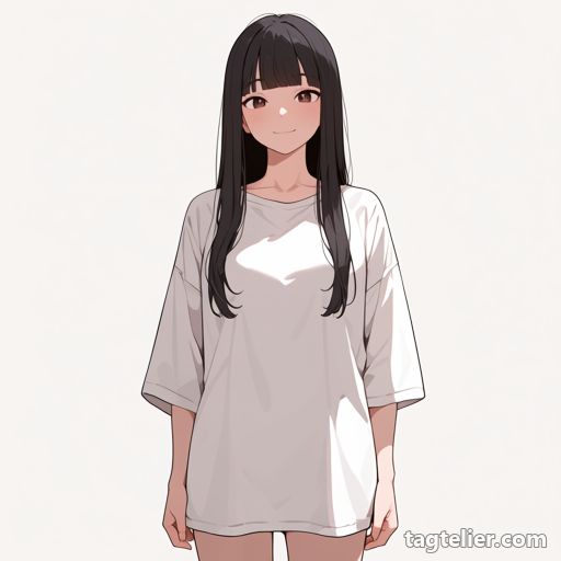 oversized clothes（oversized_clothes）で生成したAIイラストの見本