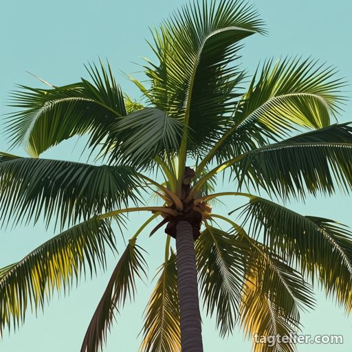 ヤシの木（palm_tree）で生成したAIイラストの見本