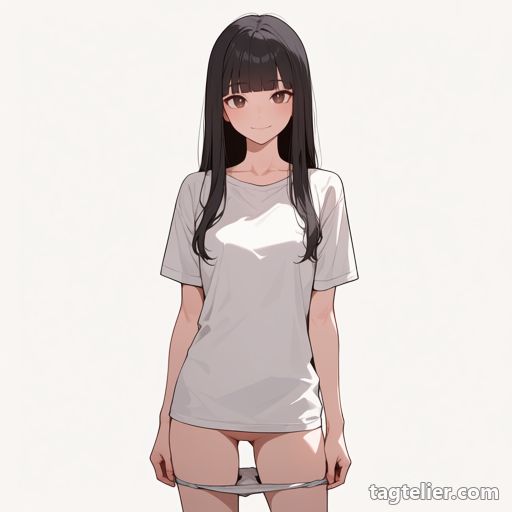 片脚に絡んだパンティ（panties_around_one_leg）で生成したAIイラストの見本