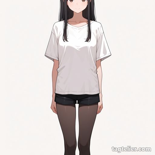 ショーツ下のパンスト（pantyhose_under_shorts）で生成したAIイラストの見本