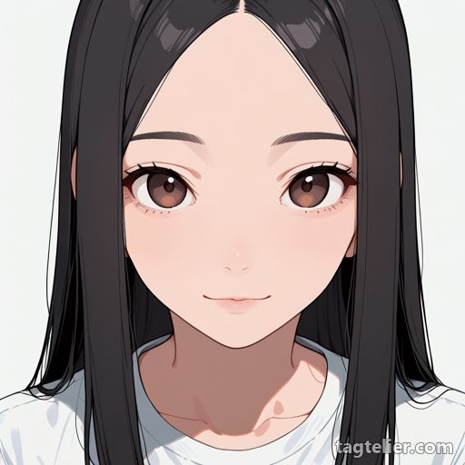 分け目前髪（parted bangs）で生成したAIイラストの見本
