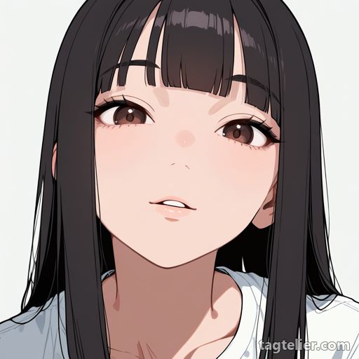 薄く開いた唇（parted lips）で生成したAIイラストの見本