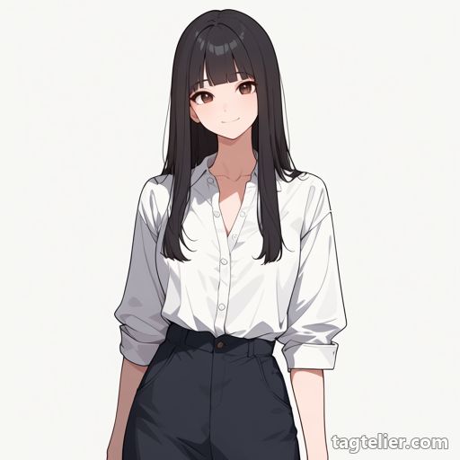 一部ボタンを外した（partially_unbuttoned）で生成したAIイラストの見本