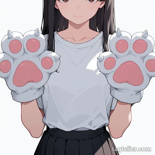 肉球手袋（paw_gloves）で生成したAIイラストの見本