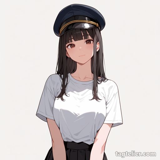 制帽（peaked_cap）で生成したAIイラストの見本