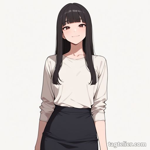タイトスカート（pencil_skirt）で生成したAIイラストの見本