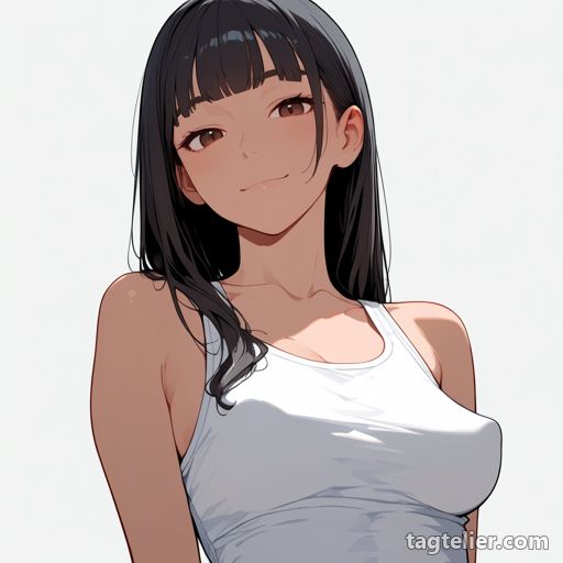ハリのある胸（perky breasts）で生成したAIイラストの見本