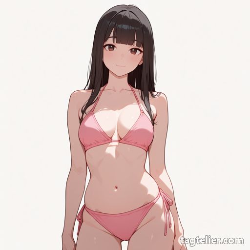 ピンクビキニ（pink_bikini）で生成したAIイラストの見本