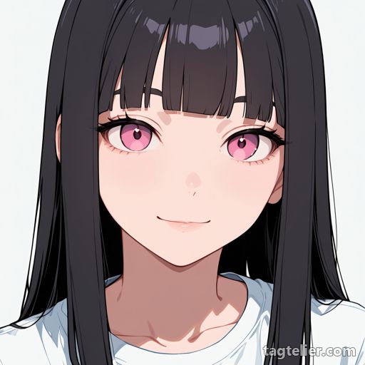 ピンクの目（pink eyes）で生成したAIイラストの見本
