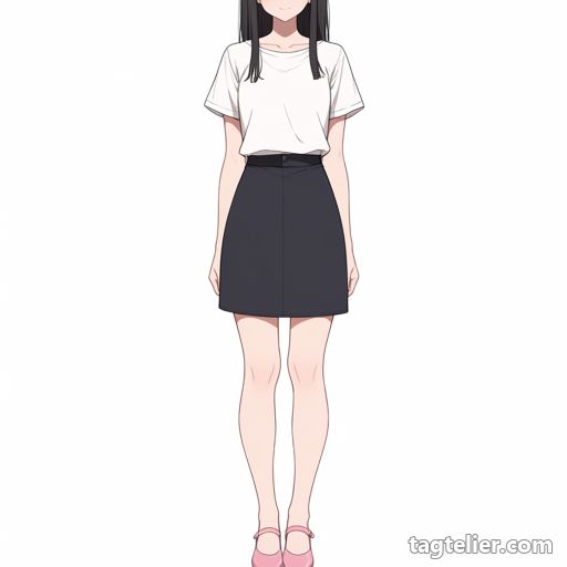 ピンクの靴（pink_footwear）で生成したAIイラストの見本
