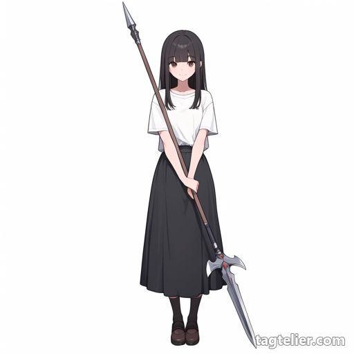 長柄の武器（polearm）で生成したAIイラストの見本