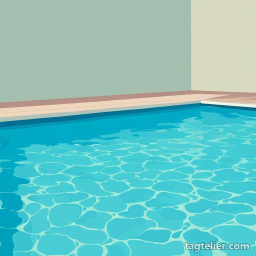 プール（pool）で生成したAIイラストの見本
