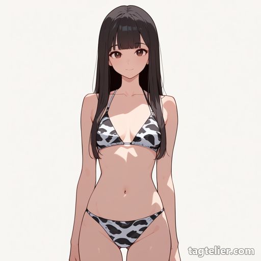 柄入りビキニ（print_bikini）で生成したAIイラストの見本