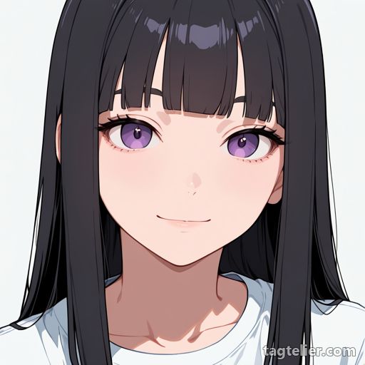 紫の目（purple eyes）で生成したAIイラストの見本