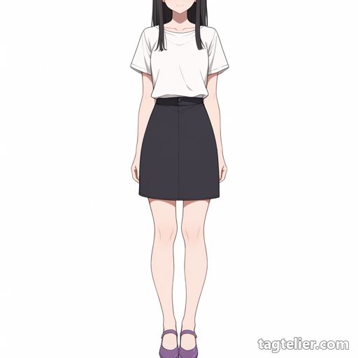 紫の靴（purple_footwear）で生成したAIイラストの見本