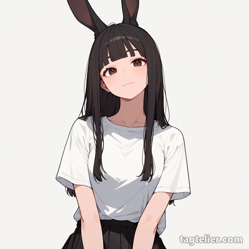 ウサギ耳（rabbit ears）で生成したAIイラストの見本