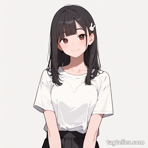 うさぎの髪飾り（rabbit_hair_ornament）で生成したAIイラストの見本