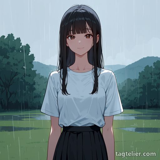 雨（rain）で生成したAIイラストの見本