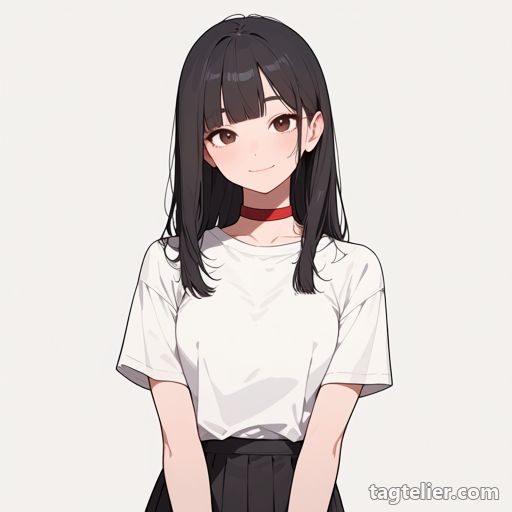 赤チョーカー（red_choker）で生成したAIイラストの見本