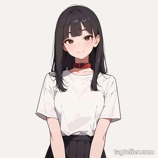 赤い首輪（red_collar）で生成したAIイラストの見本