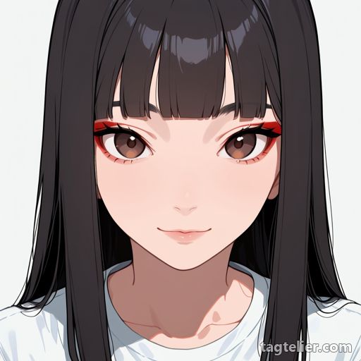 赤いアイシャドウ（red_eyeshadow）で生成したAIイラストの見本