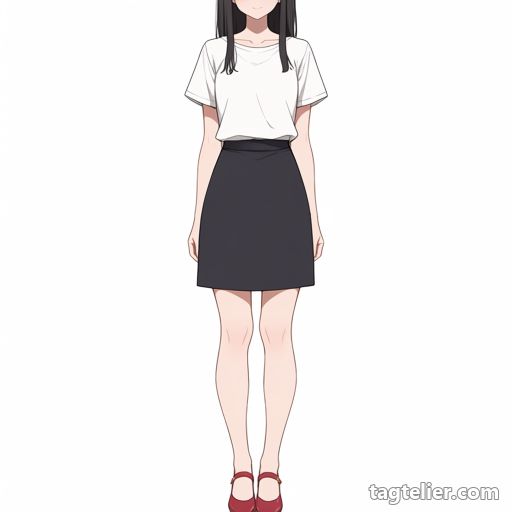 赤い靴（red_footwear）で生成したAIイラストの見本