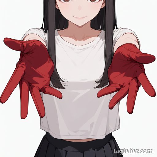 赤い手袋（red_gloves）で生成したAIイラストの見本