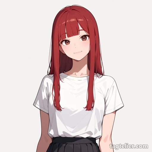 赤髪（red hair）で生成したAIイラストの見本