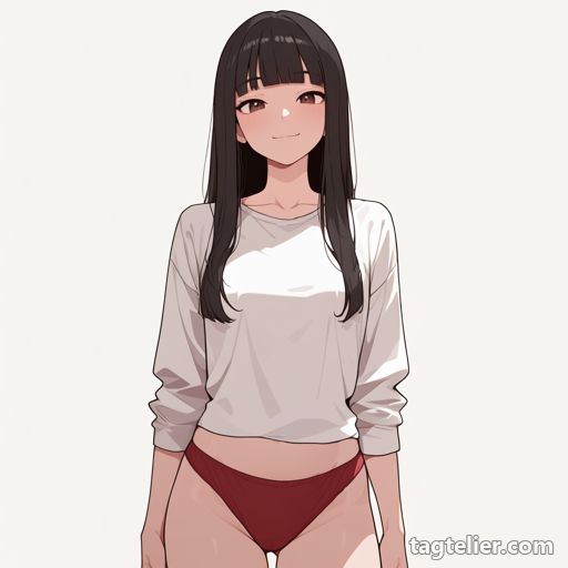 赤パンティ（red_panties）で生成したAIイラストの見本