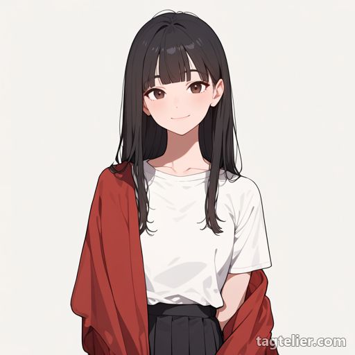 赤いマフラー（red_scarf）で生成したAIイラストの見本