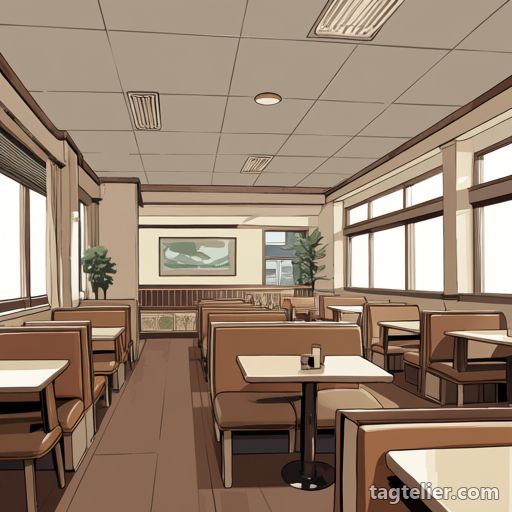 レストラン（restaurant）で生成したAIイラストの見本
