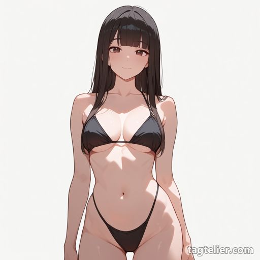 露出度の高い服（revealing_clothes）で生成したAIイラストの見本