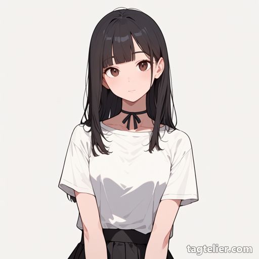 リボンチョーカー（ribbon_choker）で生成したAIイラストの見本