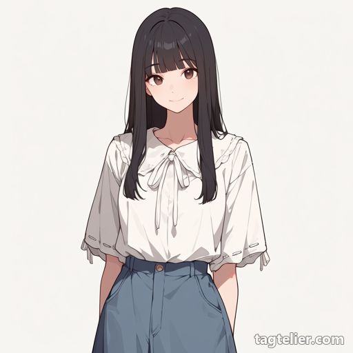 リボンの縁取り（ribbon_trim）で生成したAIイラストの見本