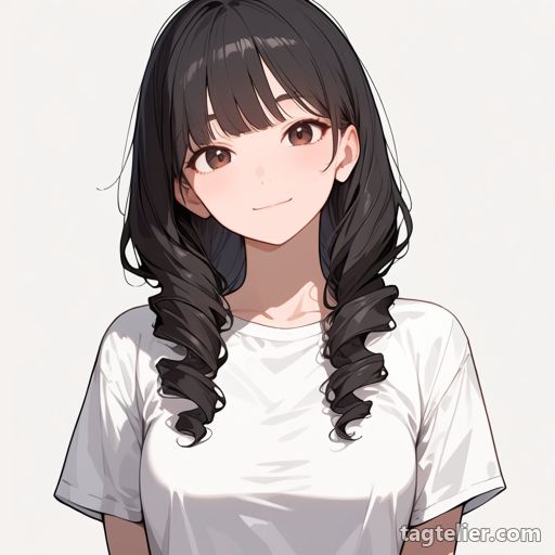 縦ロール（ringlets）で生成したAIイラストの見本