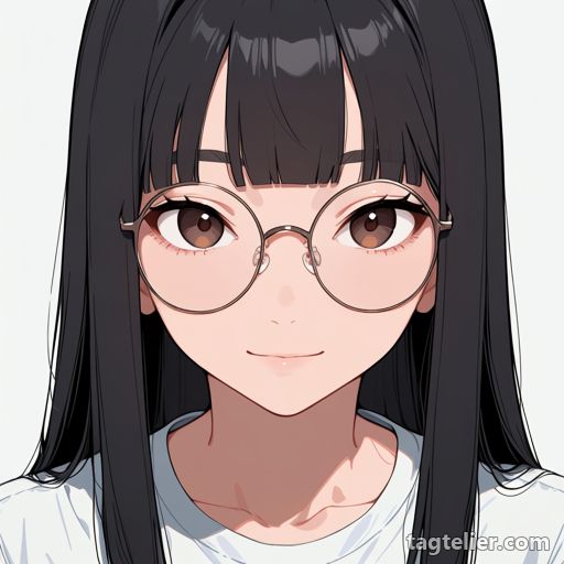 丸眼鏡（round_eyewear）で生成したAIイラストの見本