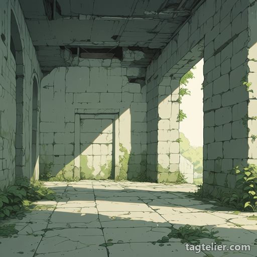 廃墟（ruins）で生成したAIイラストの見本